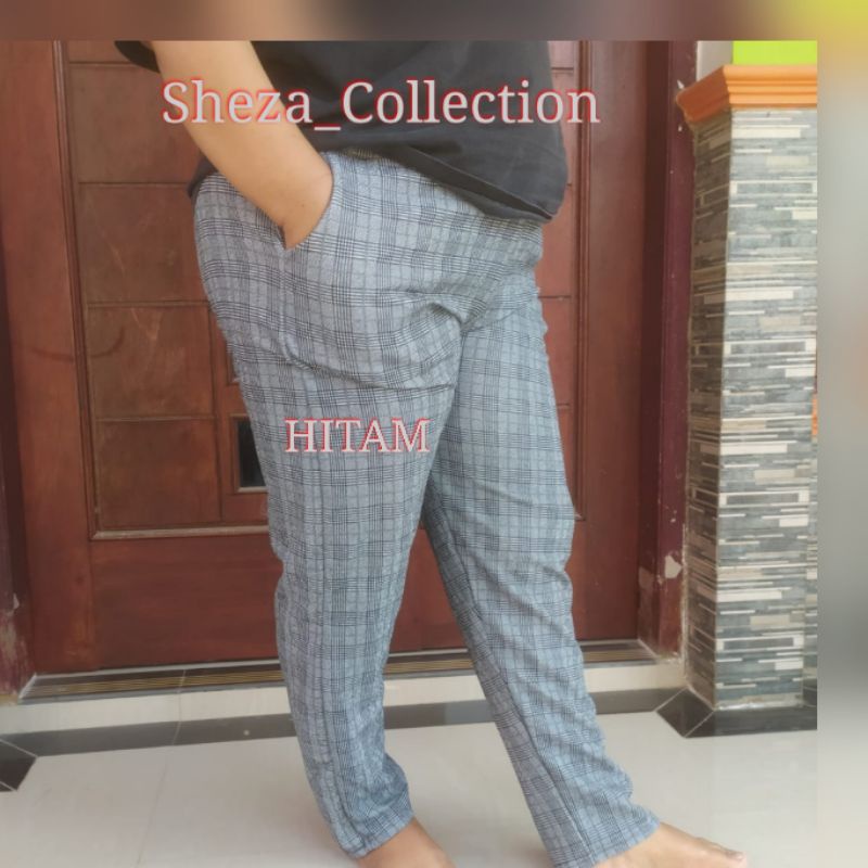 CELANA LUNA MOTIF KOTAK SUPER JUMBO L-XXXL / PANTS MOTIF KOTAK/CELANA LUNA  MOTIF