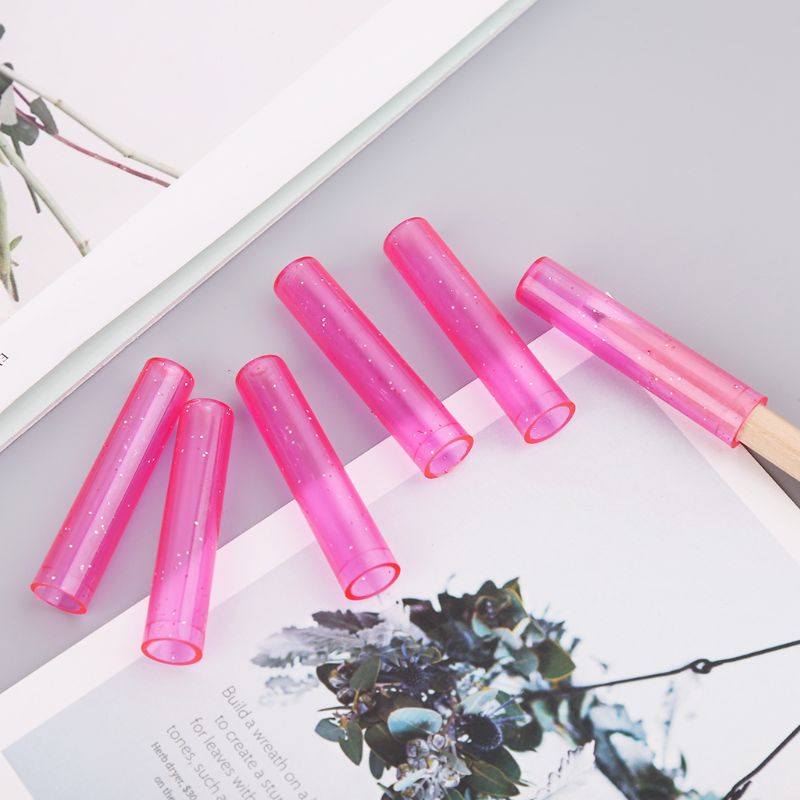 Mary 6Pcs Penutup Lengan Pensil Lucu Extender Pelindung Plastik Perlengkapan Sekolah New