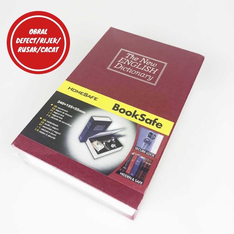 [OBRAL RIJEK] Security Dictionary Cash Jewelry Key Lock Book Storage - L - ER567