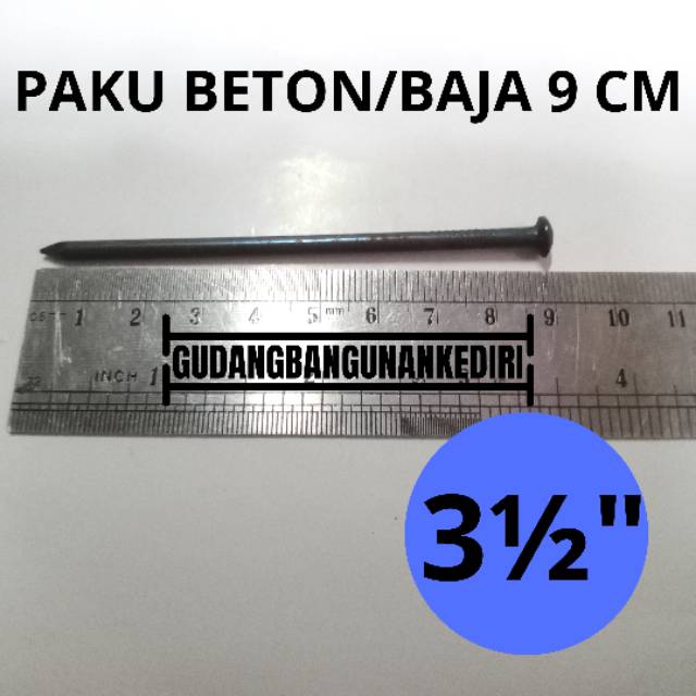 Paku Beton hitam 9 cm | paku beton hitam 3 1/2 inch | paku baja  hitam 3 1/2 inch | paku baja 9 cm