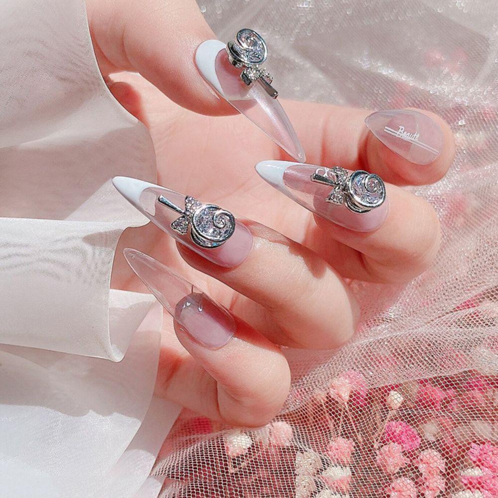 Mxbeauty Lollipop Nail Art Berlian Imitasi Zirkon Berlian Temperamen Jepang DIY Perhiasan Kuku