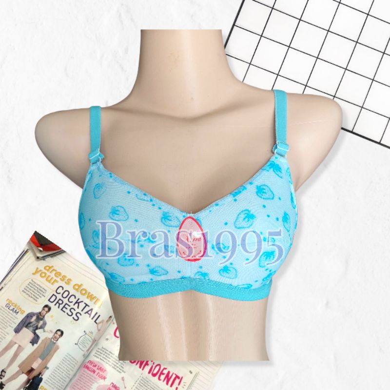 SPORT BRA PRINTING REMAJA MOTIF BUNGA TANPA KAWAT SIZE 32 , 34 dan 36 38