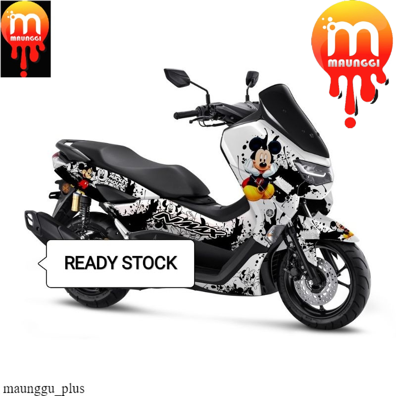 Striping all new nmax full body Decal nmax new 155 full body Stiker nmax Stiker motor nmax full motif mickey mouse