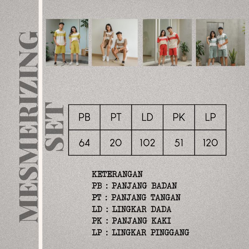 MESMERIZING SET - Promo 10.10 Family Set baju olahraga daily wear kaos kekinian baju tidur murah unisex