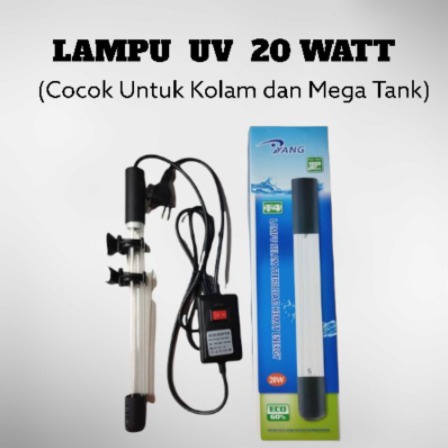 JUAL LAMPU UV T4 20 WATT / LAMPU UV KOLAM AQUARIUM KEBUTUHAN AQUARIUM DAN KOLAM / AQUASCAPE