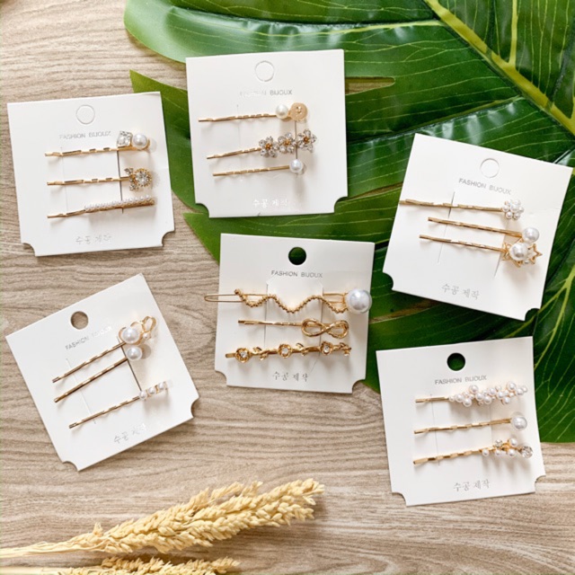 (3pcs) One set hairpin jepitan fashion korea