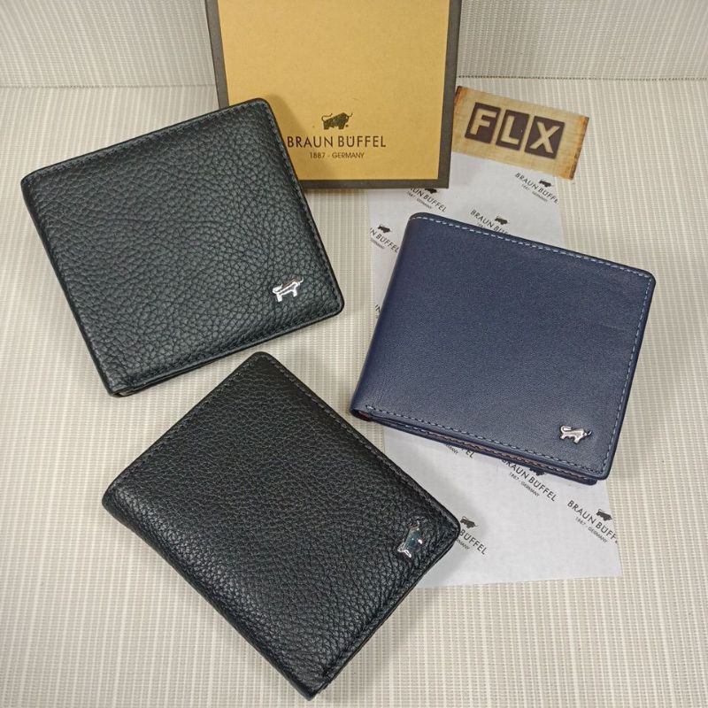 NEW !! Dompet slot kartu jumbo / vertikal Braun Buff kulit sapi asli