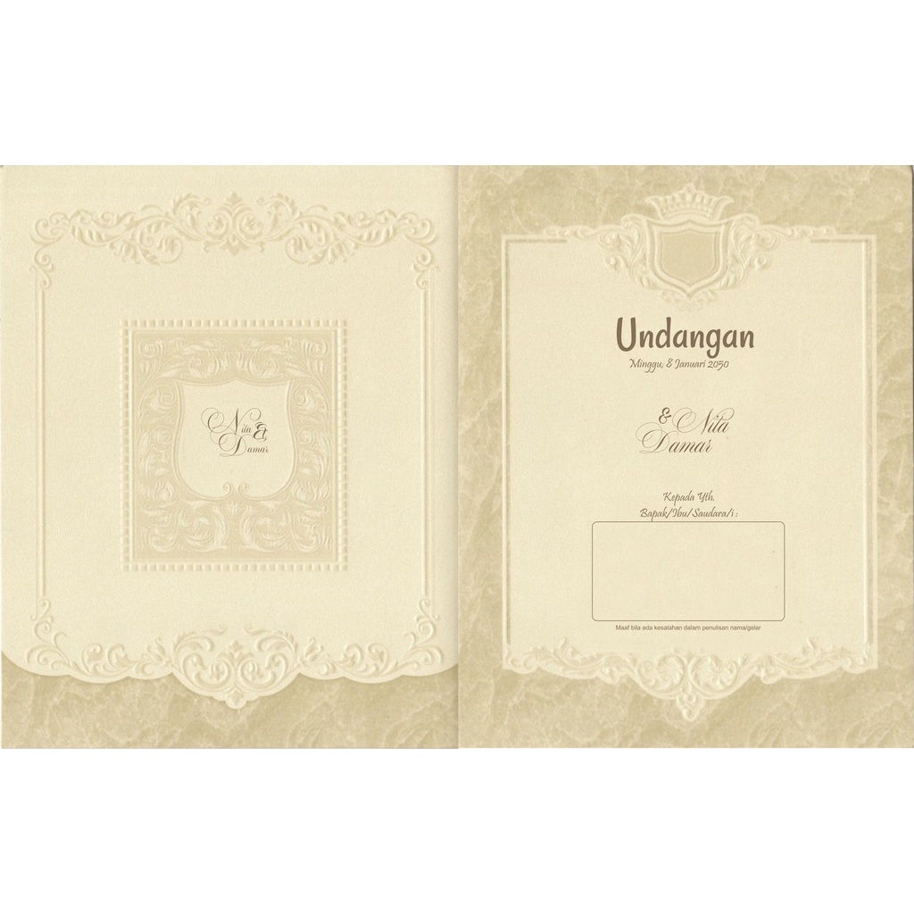 

ERBA 8811/UNDANGAN PERNIKAHAN/UNDANGAN MURAH