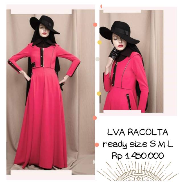 DRESS MUSLIMAH PREMIUM FUNCIA RACOLTA by Lva Daily,DRESS DAILY MEWAH SIMPEL ELEGANT PREMIUM ORIGINAL