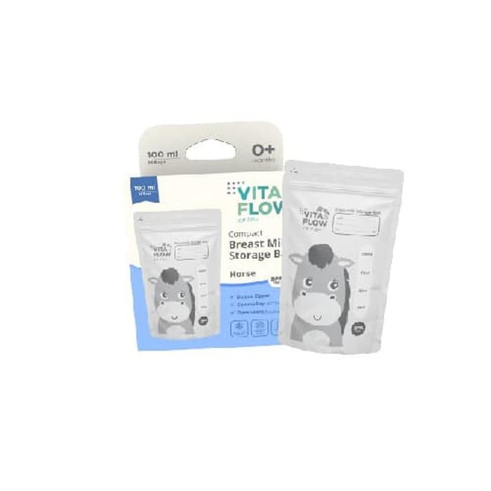 VitaFLow BreastMilk Storage Bag Kantong ASI Menyusui ANIMAL Series 100ml isi 25