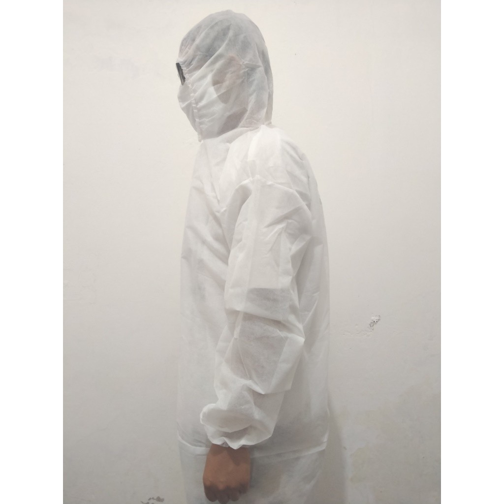 Alat Pelindung Diri APD Baju Hazmat Jumsuit Coverall Spunbound