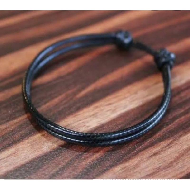 gelang hitam remaja polos/gelang hitam polos/gelang tali hitam polos/gelang etnik casual vintage