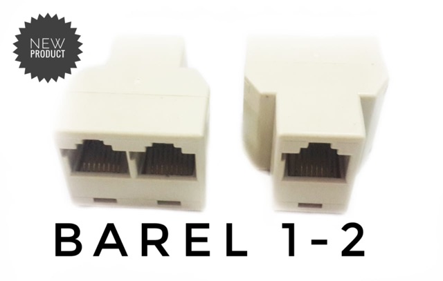 BAREL RJ45 Input 1 output 2 sambungan UTP DOUBLE OUT