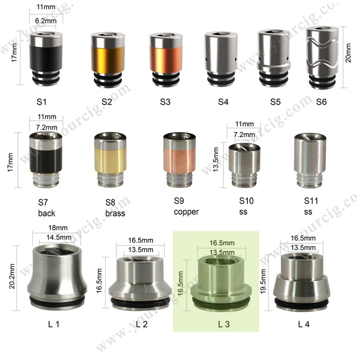 Authentic UD Huracan L3 Wide Bore Spiral Drip Tip | rda rta driptip