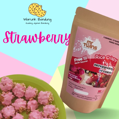 

Rengginang Mini Strawberry Asli Mr Twins
