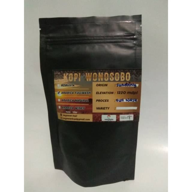 

BIJI KOPI ARABIKA SUMBING ROASTBEAN 100gr