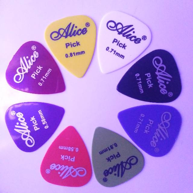 5pcs pick gitar Alice AP-100P 0.58mm / 0.71mm / 0.81mm