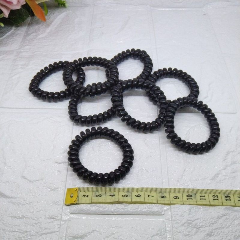 Ikat Rambut Spiral Kuncir Rambut Kabel Telepon-1