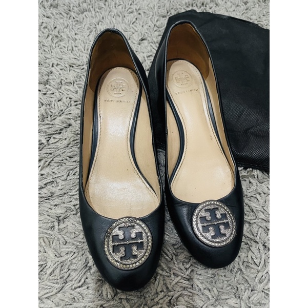 Tory Burch Liana Leather Crystal Pump Shoes