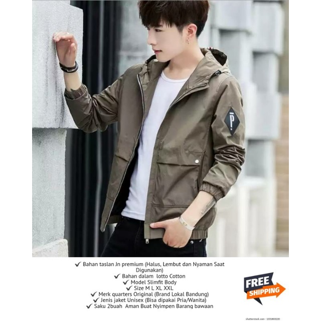 jaket taslan hodie murah