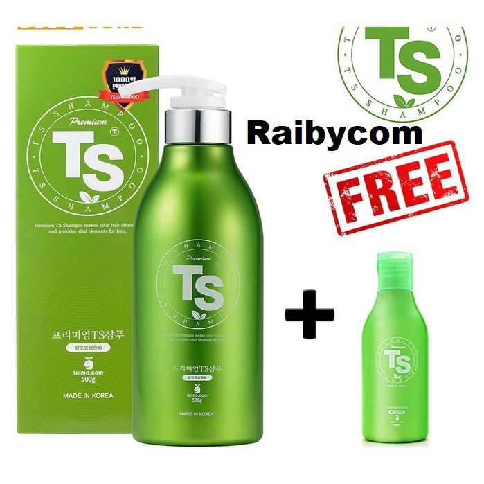 Premium TS Shampoo Shampo atasi Rambut Rontok Botak 500ml + Free 100ml