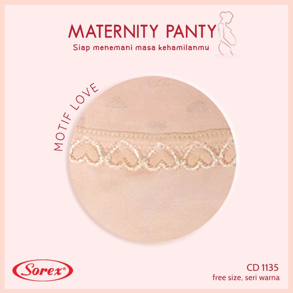 Sorex Cd Wanita Hamil Maxi Katun Maternity Panty CD 1135 Freesize Karet Kancing