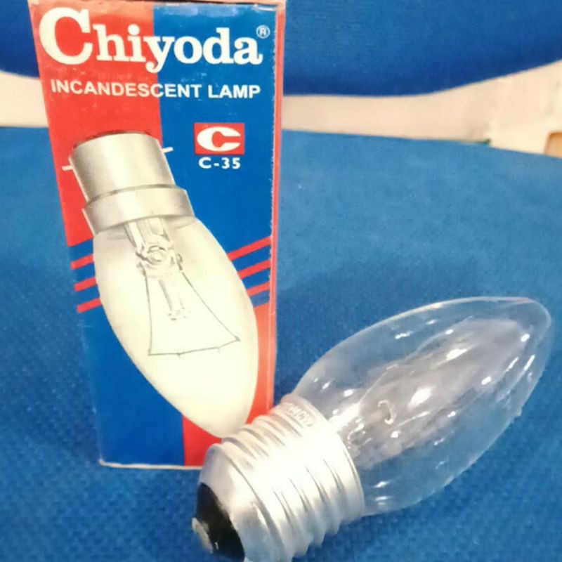 Lampu Chiyoda 15/25/40watt | E27 Jantung | Incandescent Lamp | Clear
