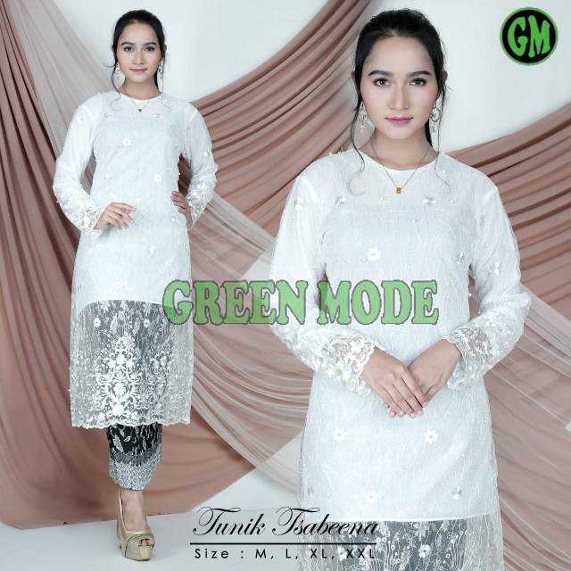 GM Set kebaya brokat tulle/kebaya modren /kebaya muslim /kebaya wisuda