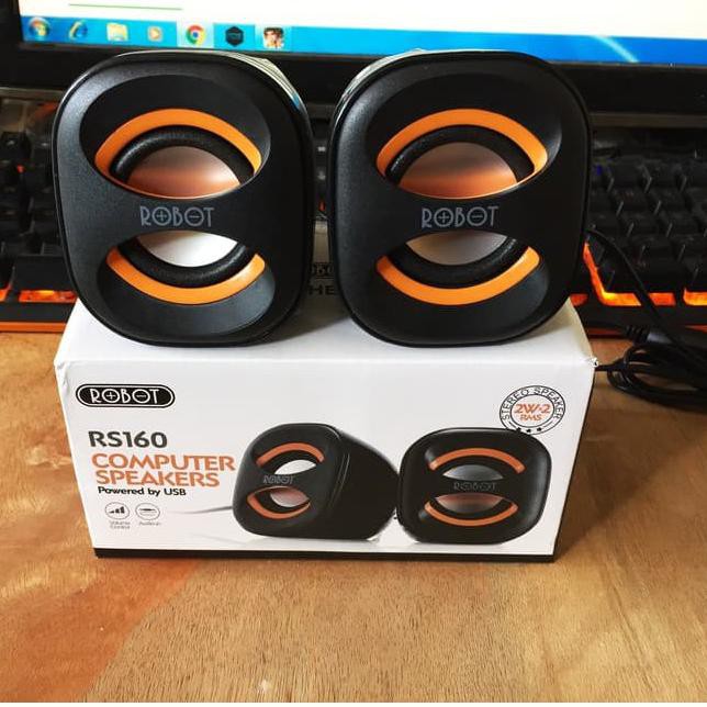 _ 9LZ Speaker Aktif Salon Mini Mp3 Komputer Smartphone Laptop Robot RS-160 ✹ ➳