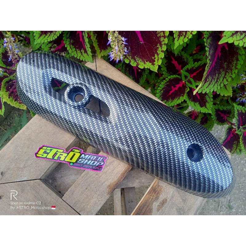 Tameng knalpot Scoopy carbon Tutup knalpot Scoopy karbon