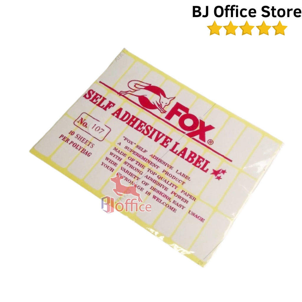 

Kertas / Label Stiker Fox No. 107 ukuran 19 x 50 mm