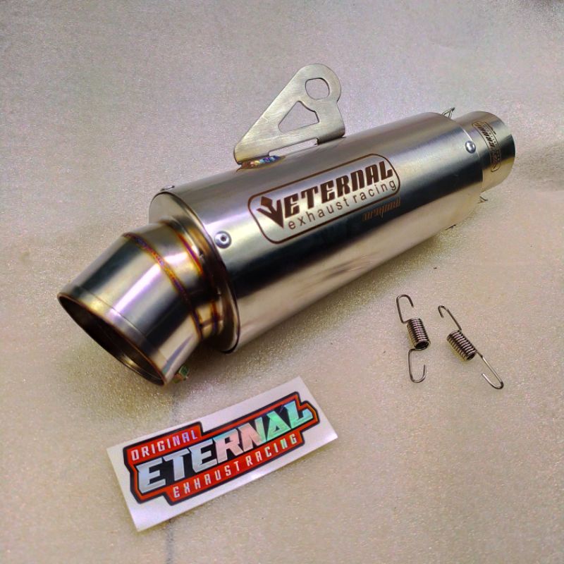 knalpot drag racing inlet 50  silincer only + db killer knalpot racing eternal exhaust original stai