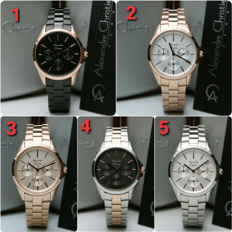 ORIGINAL GARANSI RESMI JAM TANGAN WANITA ALEXANDRE CHRISTIE CEWEK RANTAI ALEXANDER CRISTIE AC ETCH