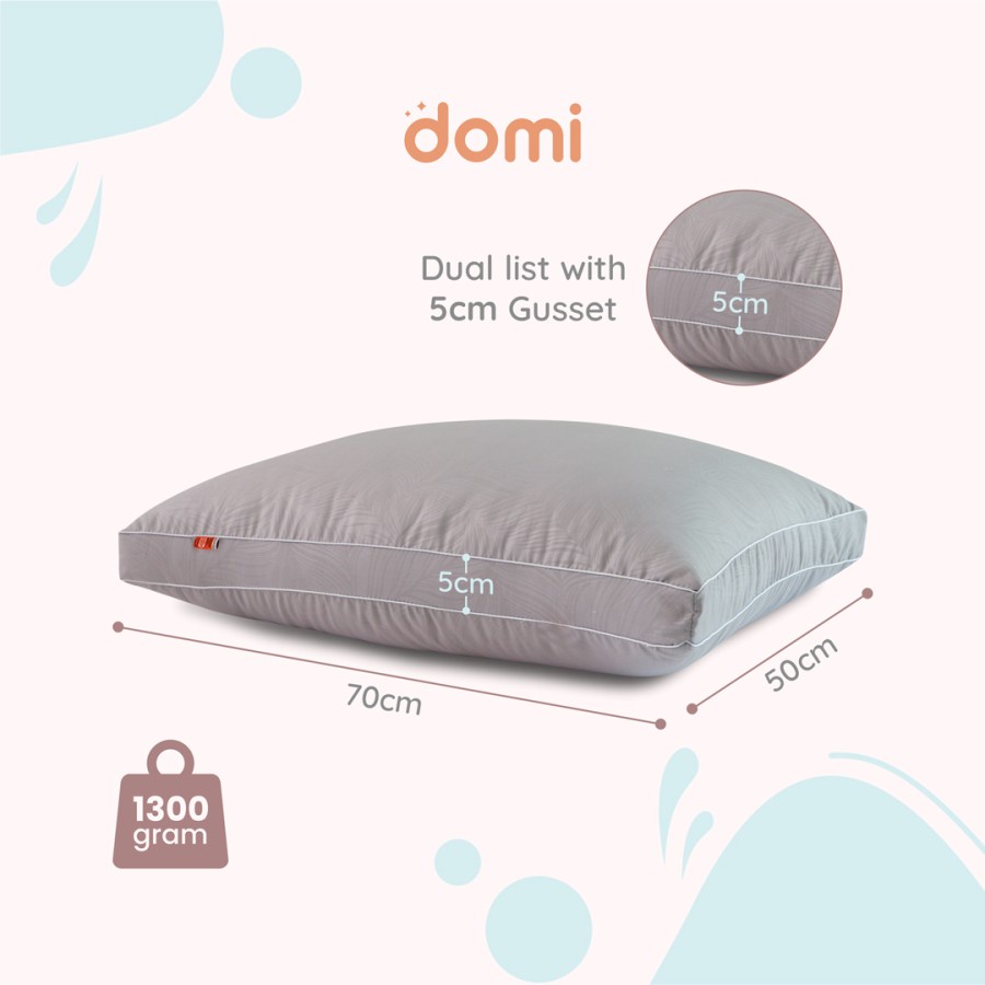 Domi Bantal Guling Korean Microfiber Grey / Pillow Bantal Guling Microfiber Bantal Guling Premium Bantal Guling Domi