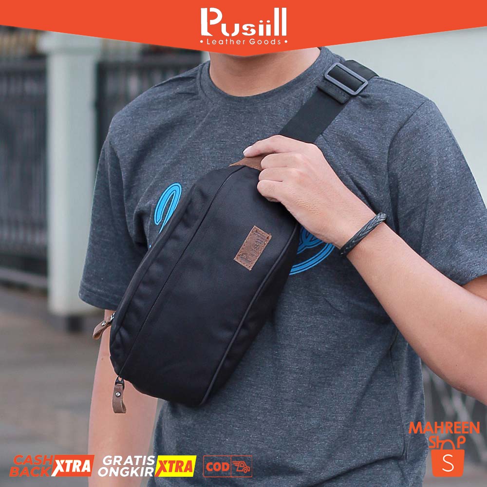 PUSIILL - Tas Waistbag Pria Tas Selempang Pria Premium Kulit Original | XM 109