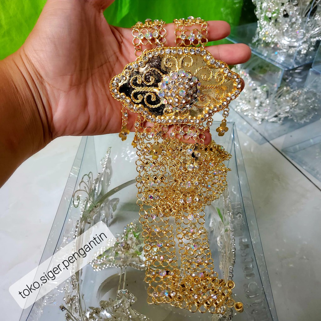 Kalung Pria Siger Citra Kirana Ciki Aksesoris Set Mahkota Pengantin Sunda Jawa Silver Gold Murah