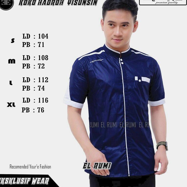 Baju Koko Modern-Baju Koko Berkualitas-Baju Koko Pendek-Baju Koko El Rumi (KODE C3052)