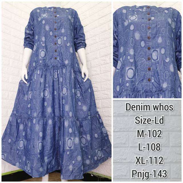 Gamis import denim|Gamis denim|Gamis import|Gamis rample