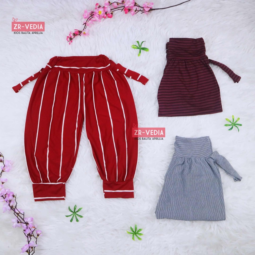 Aladin Salur uk 3-4 Tahun / Celana Panjang Anak Perempuan Murah Pants Motif Salur Lucu Grosir