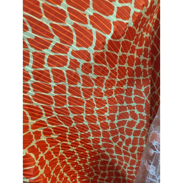 Bahan kain meteran Plisket motif Sa134Dk harga per 0,5 meter