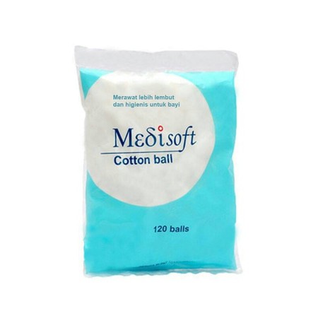 Medisoft Cotton Ball 75gr 120 balls Kapas Bulat Pembersih Bayi