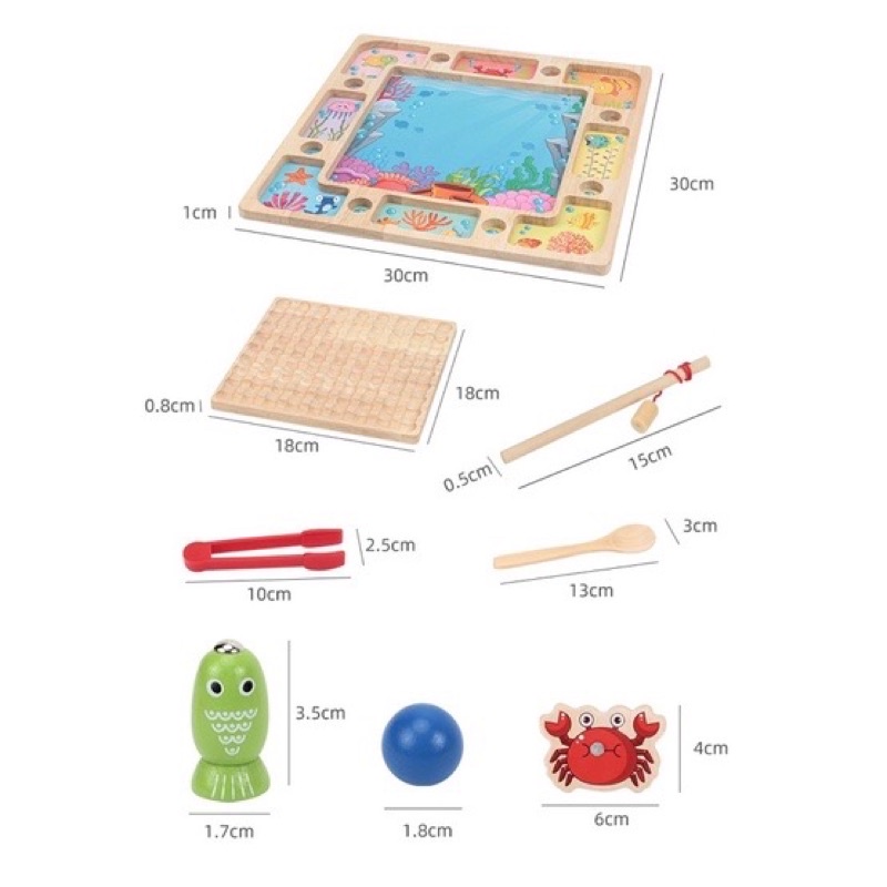 multifunction fishing beads learning board papan belajar mengenal warna berhitung motorik anak