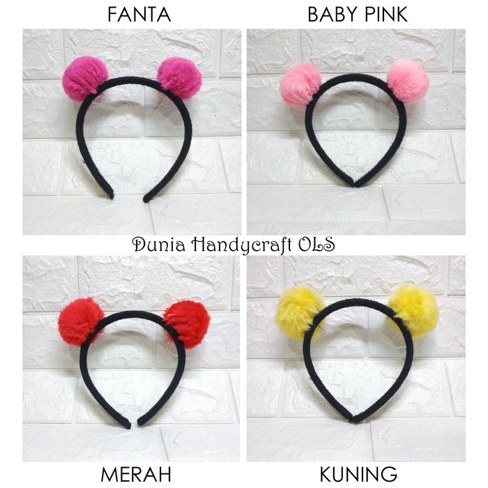 POM-POM CUTE Bando Pom Pom Pompom Cantik Imut Lucu Gaya