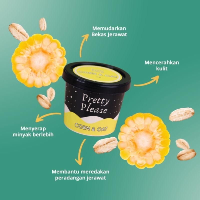 (STOKIES)✅ BPOM NEW VARIAN PRETTY PLEASE HONEY+CORN+OAT CORN ORIGINAL MASK  BY PREETY PLEASE