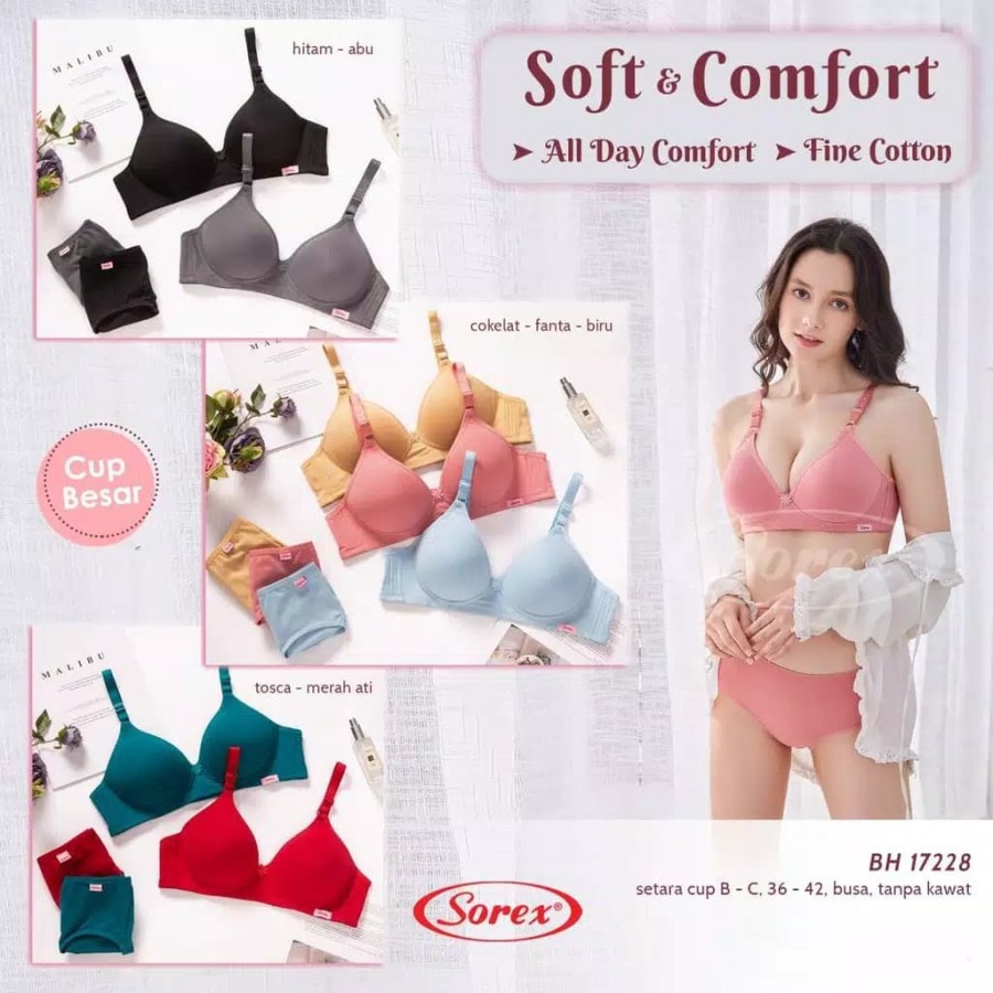 Bh Tanpa Kawat Busa Tipis Soft Comfort Bra Sorex 17228