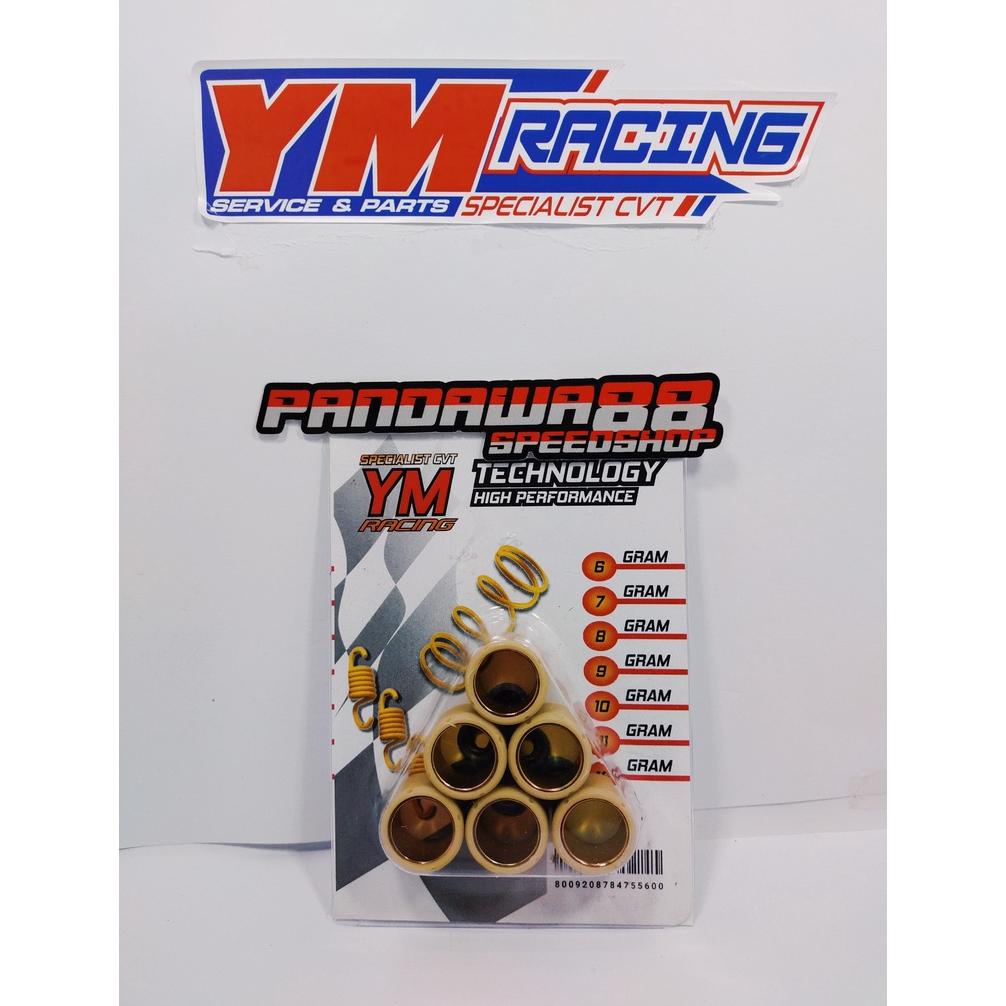 Roller 1Set (6Pcs) Ym Racing Beat Karbu/Beat Fi/Beat Esp/Genio/Vario110/Scoopy Karbu/Scoopy Fi/Scoop