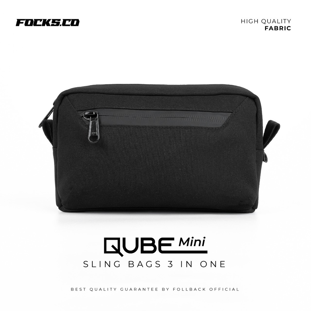 FOCKSCO Qube Mini Sling 3 in One - Hand Bag - Pouch Bag - Sling Bag