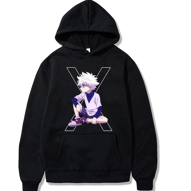 X killua Jumper Hoodie II X killua Sweater Hoodie II Sweter Oblong Topi Sz M - XL ( Pria &amp; Wanita / Anak &amp; Dewasa )