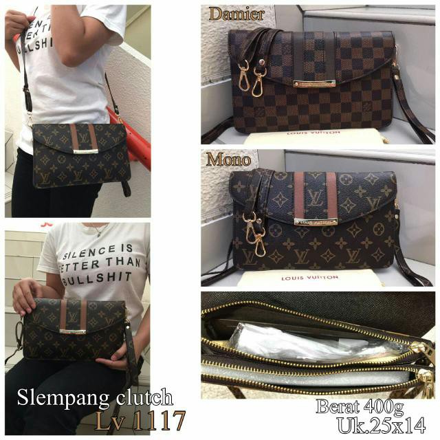 tas selempang LV clutch