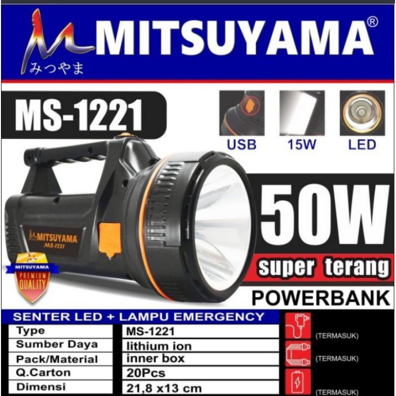 SENTER LED SUPER TERANG 50 WATT MITSUYAMA MS-1221